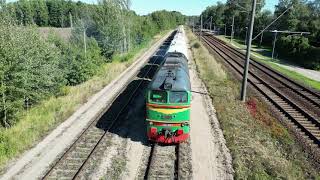 Тепловоз М621039 на оп Яунолайне  M621039 at Jaunolaine stop [upl. by Nigrom196]