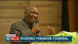 Police Minister Bheki Cele is among the mourners attending Thoriso Themanes funeral [upl. by Holms]