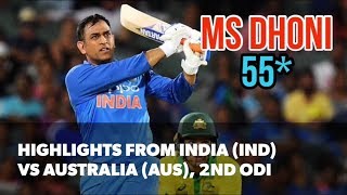 2nd ODI Adelaide Highlights from India IND vs Australia AUS I MSD makes a comeback [upl. by Trillbee]