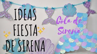 IDEAS PARA FIESTA DE SIRENA Guirnaldas o Festones🤗 Karol [upl. by Haven]