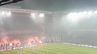 Dejlig PYRO TIFO i Parken FCK  Atlético Madrid Europa League 2018 [upl. by Butterfield]