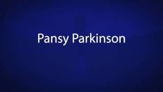 How to pronounce Pansy Parkinson  Harry potter characters [upl. by Battat493]