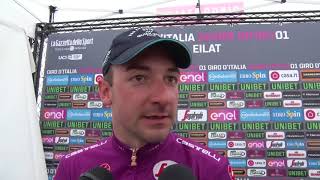 Elia Viviani  Postrace interview  Stage 3  Giro dItalia  Tour of Italy 2018 [upl. by Aissatan288]