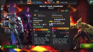 AW Offseason Ultron vs Sauron on Node 40 Burden of Might  High Energy Diet provocateur mcoc [upl. by Nnire]