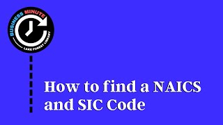 How to find a NAICS and SIC Code [upl. by On853]