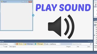 How to play a sound file in VB visual basic net [upl. by Eyar131]