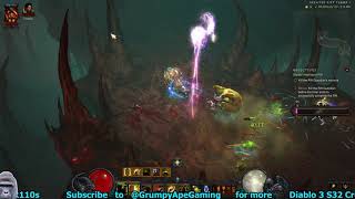 Dominating GR110s with Crusader Blessed Shield LoD Build  Season 32 Diablo 3 [upl. by Elicec]