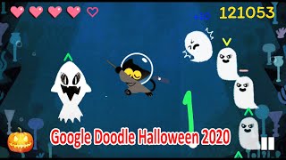 Halloween Google Doodle 2020 Full Game  Magic Cat battle under the sea [upl. by Pauiie]