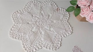 Tapete o Centro de Mesa Tejido a crochet Paso a Paso Tejer Fácil y Rápido Patrón de Ganchillo [upl. by Michi70]