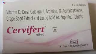 Cervifert Tablet  Vitamin C Coral Calcium LArginine NAcetylcysteine Grape Seed Extract and Lactic [upl. by Ymirej]