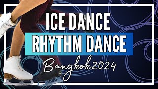 Junior Ice Dance Rhythm Dance  Bangkok 2024  JGPFigure [upl. by Edora]