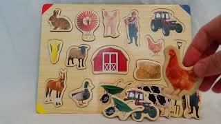 Old Macdonald Had a Farm song with kids puzzle [upl. by Nonez]