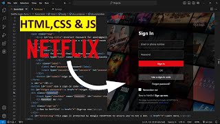 Create Netflix login page  Registration Form using html css and js  webdevelopment project  1 [upl. by Aiuqenehs]