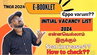 Initial Vacancy list 2024 seat increases airkaHow to checkTNEA2024 [upl. by Naret139]