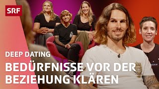 Date in der Therapiestunde – Haben wir die gleichen Erwartungen an Beziehungen  Deep Dating  SRF [upl. by Nenerb]