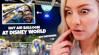 HOT AIR BALLOON OVER DISNEY WORLD mom wasnt impressed [upl. by Prowel]