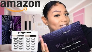 Magnetic Eyelashes and Eyeliner  Invisible Magnetic Eyelashes by Lanciley Unboxing amp Review [upl. by Annaegroeg51]