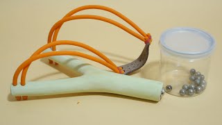 How to Make an Easy Survival Slingshot at Home DIY [upl. by Meade408]