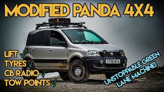 Lifted off road Panda 4x4 walkaround all mods explained [upl. by Nonnelg]