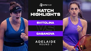 Elina Svitolina vs Anastasia Gasanova  2022 Adelaide 500 Round 1  WTA Match Highlights [upl. by Ntisuj104]