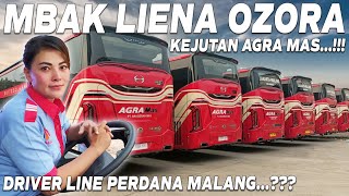 DRIVER CANTIK BUS AGRA MAS MBAK LIENA LINE PERDANA MALANG [upl. by Soma]