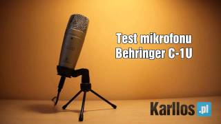 Behringer C1U  test nagrywania recording test [upl. by Llehsar651]