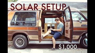 Simple DIY Camper Van Solar Power System Only 1000 [upl. by Salamanca23]