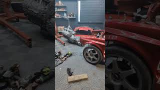 Corvette engine and gearbox swap bmw e30 [upl. by Ebbarta739]