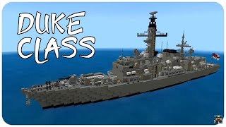 How to Build a Frigate Ship in Minecraft Type 23 Duke Class Minecraft Frigate Ship Tutorial [upl. by Byrom]