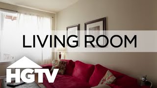 How to Decorate a Living Room for Cheap  HGTV [upl. by Llerraj758]