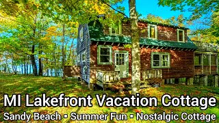 Michigan Lakefront Homes For Sale  Nostalgic Lakefront Cottage  3bd  Michigan Lake Real Estate [upl. by Kaden]