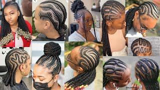 New Braids Style Extremely Gorgeous amp Stylish Ghana Braids Cornrows Hairstyles for Black Women [upl. by Nytnerb]