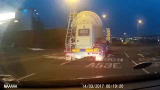 Lomas Distribution lorry driver skips red light on A500 MFI Roundabout Stoke [upl. by Cherice972]