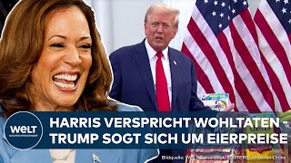 USWAHLEN 2024 Harris verspricht massive Wahlgeschenke  Republikaner wittern quotKommunismusquot [upl. by Tteraj131]