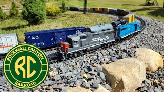 G scale  September 🍁 24 Garden Railroad Modern steam and diesel visits RCRR [upl. by Hal]