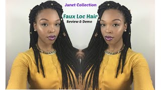 Janet Collection Crochet Faux Locs Hair Review amp Demo [upl. by Assirehs]