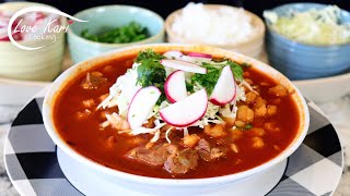 How to Make Red Pork Pozole Rojo Con Carne De Puerco Cerdo [upl. by Negam]