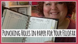 How to punch 6 holes for your filofax paper with a two hole puncher [upl. by Fabrienne]