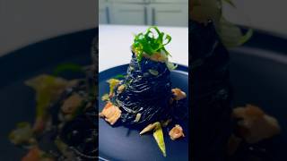 quotOceans Delight Squid Ink Pasta with Garlic Salmon Cream Saucequot [upl. by Solberg512]