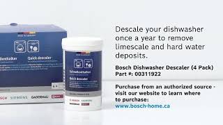 How to Descale Your Dishwasher  Bosch Home Canada [upl. by Brader]