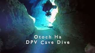 Otoch Ha DPV Cave Dive [upl. by Htiffirg]