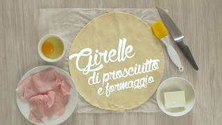 RICETTA DI NATALE GIRELLE AL PROSCIUTTO E FORMAGGIO [upl. by Nwatna]