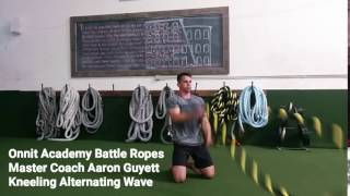 Kneeling Alternating Waves Battle Ropes Exercise [upl. by Hamo731]