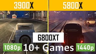 Ryzen 3900X vs 5800X with 6800XT in 1080p amp 1440p [upl. by Itsirc]