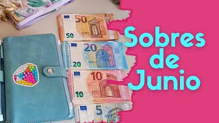 💰RELLENO SOBRES JUNIO 💸SISTEMA DE AHORRO CON SOBRES EN EUROS✨ [upl. by Rimahs]