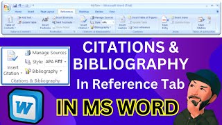 How to Use CITATIONS amp BIBLIOGRAPHY IN REFERENCE TAB IN MS WORD  Shortcut key for reference [upl. by Annaegroeg]