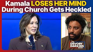 Kamala LOSES HER MIND Gets HECKLED during Church Speech [upl. by Halak835]