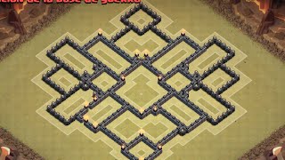 Clash of Clans  TH9 War Base Anti air amp Gowiwi amp Gowipe [upl. by Rafi]