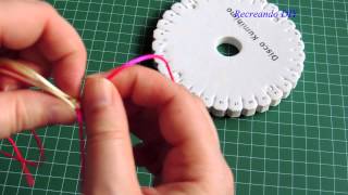 Tutorial como hacer una pulsera con kumihimo redondo dos colores [upl. by Bixler261]