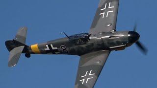 4Kᵁᴴᴰ Messerschmitt Bf 109 G6 quotSchwarze 8quot Display  Original DB605 REAL LUFTWAFFE SOUND [upl. by Aisilef]